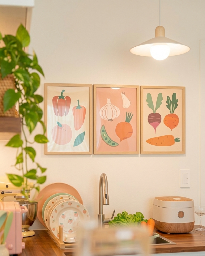 pastel kitchen walla art